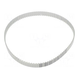 Timing belt | T5 | W: 10mm | H: 2.2mm | Lw: 525mm | Tooth height: 1.2mm
