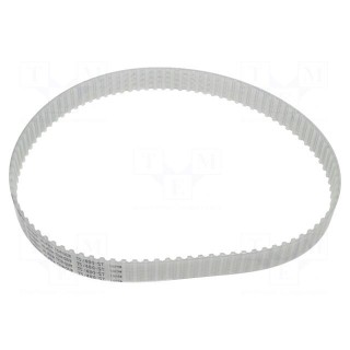 Timing belt | T5 | W: 16mm | H: 2.2mm | Lw: 480mm | Tooth height: 1.2mm