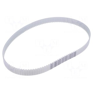 Timing belt | T5 | W: 16mm | H: 2.2mm | Lw: 640mm | Tooth height: 1.2mm