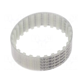 Timing belt | T5 | W: 25mm | H: 2.2mm | Lw: 215mm | Tooth height: 1.2mm