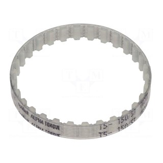 Timing belt | T5 | W: 6mm | H: 2.2mm | Lw: 150mm | Tooth height: 1.2mm