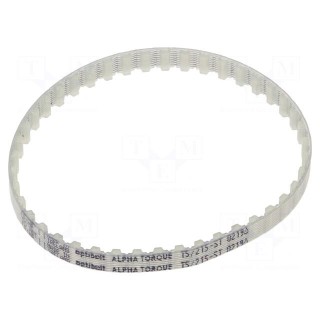 Timing belt | T5 | W: 6mm | H: 2.2mm | Lw: 215mm | Tooth height: 1.2mm