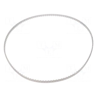Timing belt | T5 | W: 6mm | H: 2.2mm | Lw: 630mm | Tooth height: 1.2mm