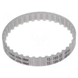 Timing belt | T5 | W: 8mm | H: 2.2mm | Lw: 180mm | Tooth height: 1.2mm