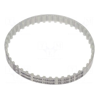 Timing belt | T5 | W: 8mm | H: 2.2mm | Lw: 220mm | Tooth height: 1.2mm