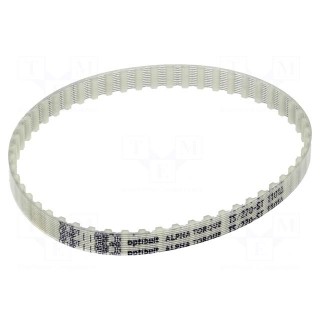 Timing belt | T5 | W: 8mm | H: 2.2mm | Lw: 270mm | Tooth height: 1.2mm