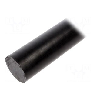 Rod | Ø: 110mm | L: 500mm | black | extruded | Length tolerance: 0 | +1mm