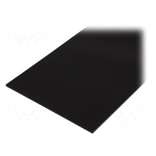 Sheet | Dim: 497x1000mm | Thk: 2mm | black | Features: antistatic