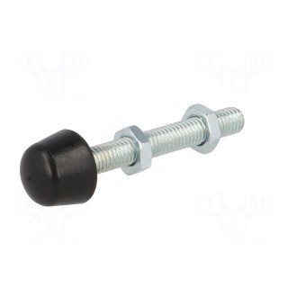 Clamping bolt | Thread: M5 | Base dia: 9mm | Kind of tip: rounded