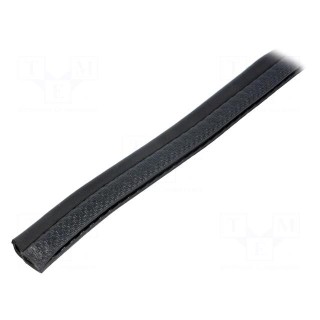 Hole and edge shield | L: 10m | black | H: 15.1mm | W: 6.5mm | industrial