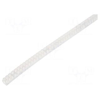 Hole and edge shield | polyetylene | L: 10m | natural | H: 5.4mm | W: 5mm