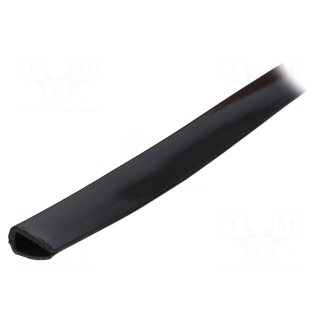 Hole and edge shield | PVC | L: 10m | black | H: 14mm | W: 7mm | -30÷70°C