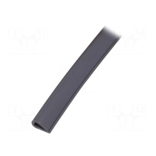 Hole and edge shield | PVC | L: 10m | grey | H: 13mm | W: 6.5mm | -30÷70°C