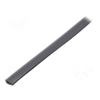 Hole and edge shield | PVC | L: 10m | grey | H: 9mm | W: 5mm | -30÷70°C