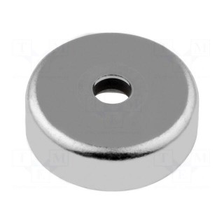 Magnet: permanent | hard ferrite | H: 7mm | 36N | Ø: 25mm