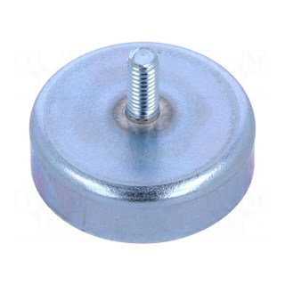 Magnet: permanent | hard ferrite | H: 6mm | 30N | Ø: 20mm | Ext.thread: M3