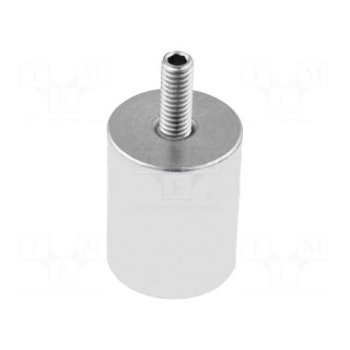 Magnet: permanent | neodymium | H: 20mm | 12N | Ø: 8mm | Enclos.mat: steel
