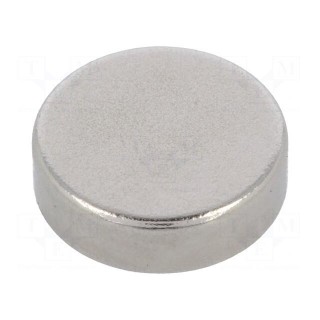 Magnet: permanent | neodymium | H: 3mm | 15N | Ø: 10mm