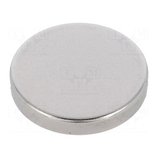 Magnet: permanent | neodymium | H: 3mm | 35N | Ø: 18mm
