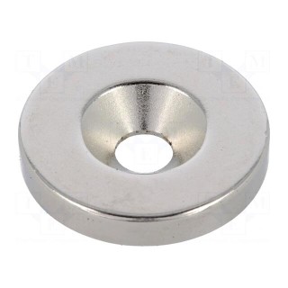 Magnet: permanent | neodymium | H: 4mm | 66N | Ø: 24mm