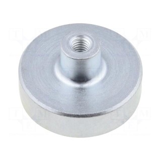 Magnet: permanent | neodymium | H: 7mm | 200N | Ø: 25mm | Thread len: 7mm