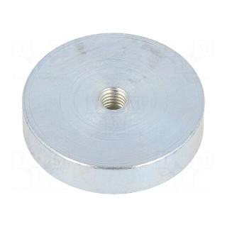 Magnet: permanent | neodymium | H: 7mm | 330N | Ø: 32mm | Thread len: 3mm
