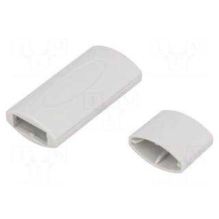 Enclosure: for USB | X: 18mm | Y: 33mm | Z: 8.5mm | ABS | grey | UL94HB