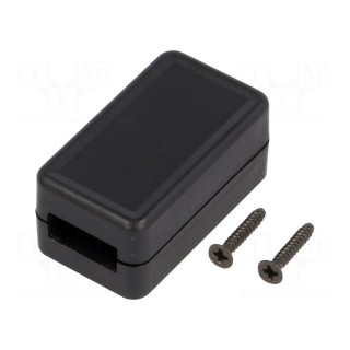 Enclosure: for USB | X: 20mm | Y: 35mm | Z: 15.5mm | ABS | black