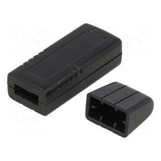 Enclosure: for USB | X: 20mm | Y: 66mm | Z: 12mm | ABS | black
