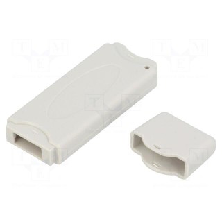 Enclosure: for USB | X: 23mm | Y: 71mm | Z: 8.7mm | ABS | grey | UL94HB