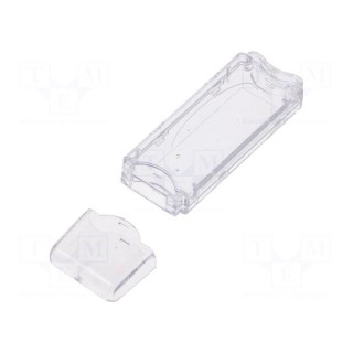 Enclosure: for USB | X: 23mm | Y: 71mm | Z: 8.7mm | polycarbonate