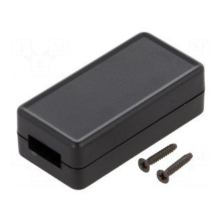 Enclosure: for USB | X: 25mm | Y: 50mm | Z: 15.5mm | ABS | black