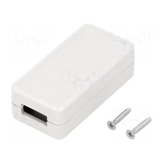 Enclosure: for USB | X: 25mm | Y: 50mm | Z: 15.5mm | ABS | grey