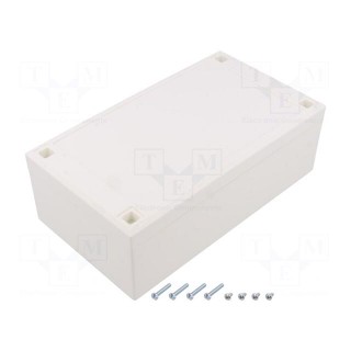 Enclosure: multipurpose | X: 112mm | Y: 200mm | Z: 71mm | ABS | white