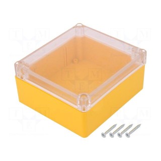 Enclosure: multipurpose | X: 115mm | Y: 125mm | Z: 58mm | ABS | yellow