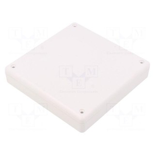 Enclosure: multipurpose | X: 125mm | Y: 125mm | Z: 25mm | TWN | ABS | white