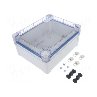 Enclosure: multipurpose | X: 194mm | Y: 241mm | Z: 107mm | polycarbonate