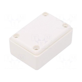 Enclosure: multipurpose | X: 23mm | Y: 33mm | Z: 16mm | ABS | white