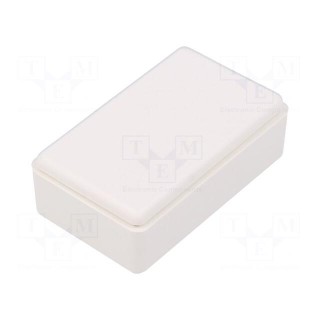 Enclosure: multipurpose | X: 35mm | Y: 58mm | Z: 21mm | ABS | white