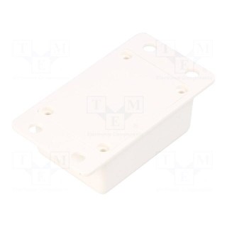 Enclosure: multipurpose | X: 36mm | Y: 68mm | Z: 22mm | ABS | white