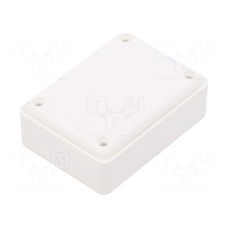 Enclosure: multipurpose | X: 37mm | Y: 51mm | Z: 21mm | ABS | white