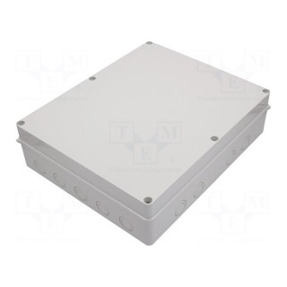 Enclosure: multipurpose | X: 380mm | Y: 460mm | Z: 120mm | grey | IP65