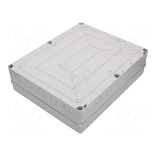 Enclosure: multipurpose | X: 380mm | Y: 460mm | Z: 120mm | grey | IP65