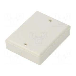 Enclosure: multipurpose | X: 39mm | Y: 50mm | Z: 14mm | ABS | white