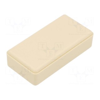 Enclosure: multipurpose | X: 40mm | Y: 79mm | Z: 20mm | ABS | ivory