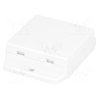 Enclosure: multipurpose | X: 50.4mm | Y: 50mm | Z: 17mm | ABS | white