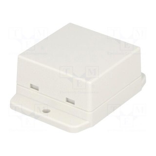 Enclosure: multipurpose | X: 50.4mm | Y: 50mm | Z: 27mm | ABS | white