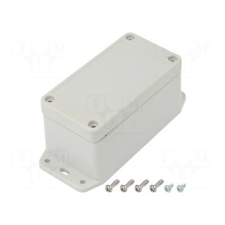 Enclosure: multipurpose | X: 50mm | Y: 95mm | Z: 50mm | with fixing lugs