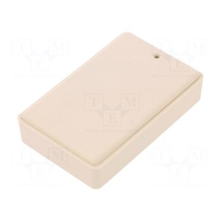 Enclosure: multipurpose | X: 58mm | Y: 90mm | Z: 22mm | ABS | ivory
