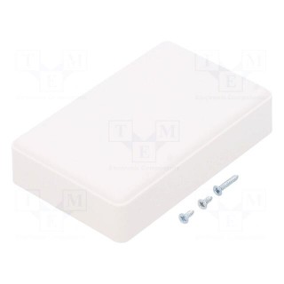 Enclosure: multipurpose | X: 58mm | Y: 90mm | Z: 22mm | ABS | white